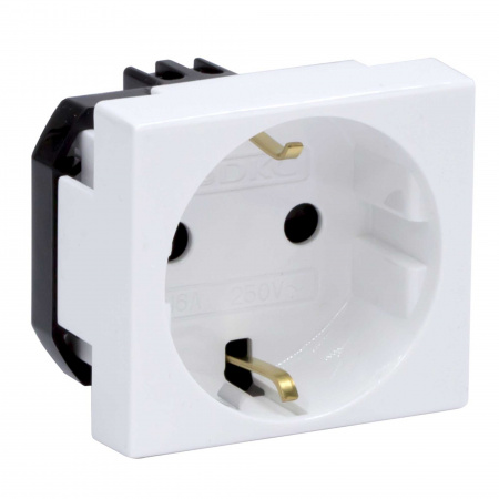 45005 VIVA Розетка силовая с заземлением белая DKC 