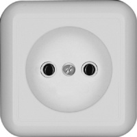 ПРИМА Розетка без заземления наружная 250В 10А белая Schneider Electric RA10-164-BI