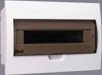 Щит распределительный встраиваемый ЩРВ-П-18 IP41 пластиковый прозрачная дверь Dekraft 31005DEK