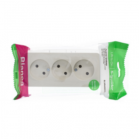 BLANCA О/У РОЗЕТКА 3-ая без заземления без шт. ИЗОЛ.ПЛ., 16А, 250В, БЕЖЕВЫЙ Systeme Electric BLNRA000317