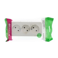 BLANCA О/У РОЗЕТКА 3-ая без заземления без шт. ИЗОЛ.ПЛ., 16А, 250В, БЕЖЕВЫЙ Systeme Electric BLNRA000317