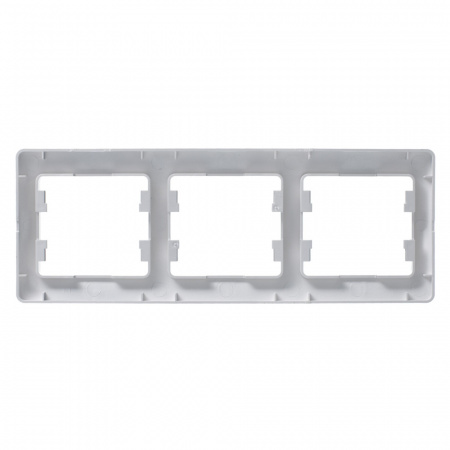 GLOSSA Рамка горизонтальная 3 поста алюминий Systeme Electric GSL000303