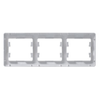 GLOSSA Рамка горизонтальная 3 поста алюминий Systeme Electric GSL000303