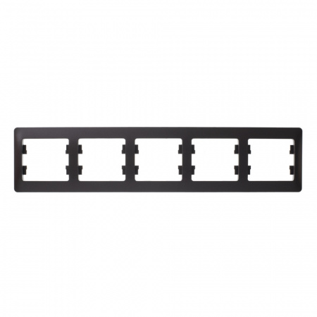 GLOSSA Рамка 5 постов горизонтальная шоколад Systeme Electric GSL000805