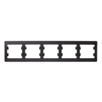 GLOSSA Рамка 5 постов горизонтальная шоколад Systeme Electric GSL000805