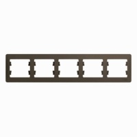 GLOSSA Рамка 5 постов горизонтальная шоколад Systeme Electric GSL000805