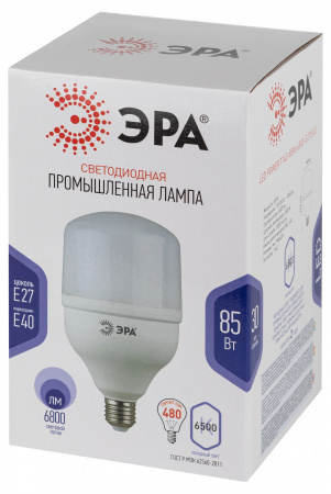 Лампа светодиодная LED 85Вт E27/E40 6500K Т140 колокол 6800Лм хол ЭРА Б0032088