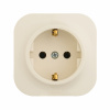 Quteo Розетка с заземлением без шторок наружная бежевая Legrand 782241