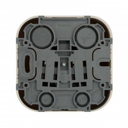 Quteo Розетка с заземлением без шторок наружная бежевая Legrand 782241