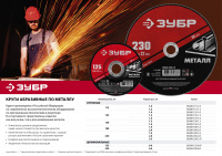 Круг отрезной абразивный по металлу, для УШМ, 230 x 2.5 x 22.2 мм, Мастер ЗУБР 36300-230-2.5