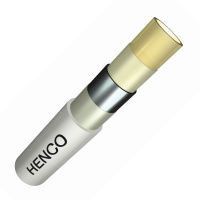 Труба металлополимерная rixc 20х2 pexc-al-pexc,   синей гофре, бухта 100 метров Henco 100-R20MB
