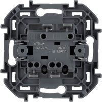 Выключатель двухклавишный INSPIRIA 10 AX 250 В~ алюминий Legrand 673622