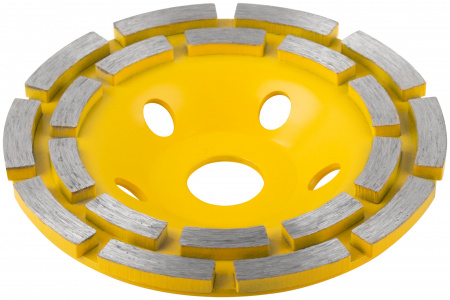 Диск алмазный шлифовальный, посадочный диаметр 22.2 мм, сегментный, двойной ряд 125 мм FIT 39517