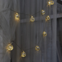 Гирлянда светодиодная Диско на батарейках 3AA (не в/к) 18м 10 светодиодов Теплый Провод прозрачный ULD-S1800-010/STB/3AA WARM WHITE IP20 DISCOBALLS Uniel UL-00008423