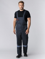 Костюм Сфера NEW (ткань Смесовая,210) полукомбинезон, темно-серый/красный, 52-54/ 170-176 Факел 87468102 87468102005