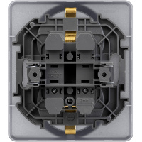 Розетка 2 x 2К+З немецкий стандарт 16 А 250 В~ INSPIRIA алюминий Legrand 673752