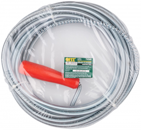 Трос сантехнический для чистки труб 10 м x 9.0 мм FIT 74360