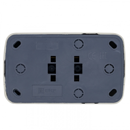 EGR16-128-10 Розетка Минск 2-местная ОП 16А с заземлением белая EKF 