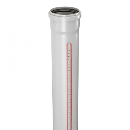 Труба канализационная 90 х 2000 мм НТЕМ однораструбная, серая Ostendorf 114060