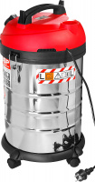 Пылесос строительный М3-30, 30 л, 1400 Вт, сухая и влажная уборка, корпус из нержавеющей стали, розетка до 2000Вт ЗУБР ПУ-30-1400 М3