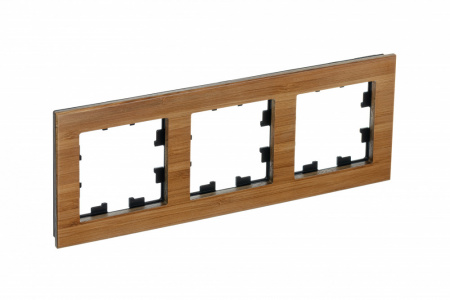 Рамка трехпостовая ATLASDESIGN NATURE, ДЕРЕВО БАМБУК Systeme Electric ATN353203