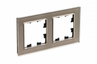 Рамка двухпостовая ATLASDESIGN NATURE, СТЕКЛО ШАМПАНЬ Systeme Electric ATN320502