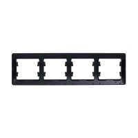 GLOSSA Рамка 4 поста горизонтальная антрацит Systeme Electric GSL000704