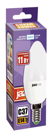 Лампа светодиодная LED 11Вт 230Вт E14 белый матовый свеча JazzWay 5019188