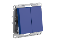 ATLASDESIGN переключатель двухклавишный, сх.6/2,  10АХ, механизм, АКВАМАРИН Systeme Electric ATN001165