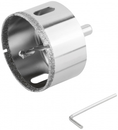 Коронка кольцевая по керамограниту, камню и кафелю алмазная с центровочным сверлом 68х67 мм FIT 16225