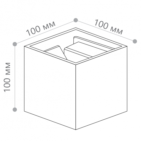 Светильник светодиодный уличный ДБУ-2х3w вверх/вниз 4000K IP54 черный FERON DH012 11870