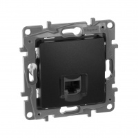 ETIKA Информационная розетка RJ 45 категория 5e UTP антрацит Legrand 672641
