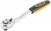 Вороток (трещотка) CrV, черно-желтая прорезиненная ручка, Профи 1/2'', 72 зубца FIT 62353