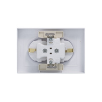 Розетка ATLASDESIGN двойная с заземлением 16А в сборе жемчуг Systeme Electric ATN000424
