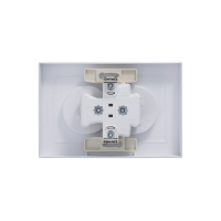 Розетка ATLASDESIGN двойная без заземления 16А в сборе жемчуг Systeme Electric ATN000420