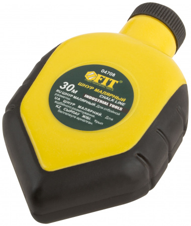 Шнур малярный отбойный, ABS пластиковый прорезиненный корпус 30 м + краска разметочная 115 гр FIT 4708 04708