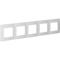 ETIKA Рамка 5 постов белая Legrand 672505