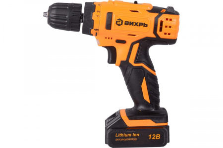 72/14/2 Дрель-шуруповерт аккумуляторная ДА-12-2к (Li-ion) (2.0 А/ч) Вихрь 