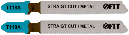 40964 Полотна по металлу, HSS, фрезерованные, волнистые зубья, 76/51/1.1 мм (T118A), 2 шт FIT 