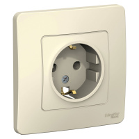 BLANCA скрытой установки розетка с заземлением без шторок, 16А, 250В, молочный Systeme Electric BLNRS001012