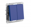 ATLASDESIGN выключатель двухклавишный, сх.5, 10АХ, механизм, АКВАМАРИН Systeme Electric ATN001151