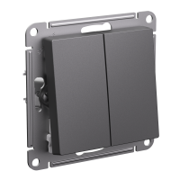 ATLASDESIGN 2-клавишный ВЫКЛЮЧАТЕЛЬ, сх.5, 10АХ, механизм, БАЗАЛЬТ Systeme Electric ATN001451