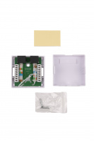 Розетка компьютерная RJ-45 категория 5e неэкранированная двойная внешняя Dual IDC цвет белый WRline WRLine WR-WS-8P8C-C5E-2 505216