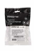 Розетка компьютерная RJ-45 категория 5e неэкранированная двойная внешняя Dual IDC цвет белый WRline WRLine WR-WS-8P8C-C5E-2 505216