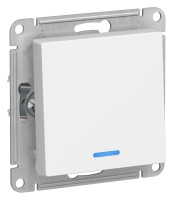 ATLASDESIGN 1-клавишный ВЫКЛЮЧАТЕЛЬ с подсветкой, сх.1а, 10АХ, механизм, ЛОТОС Systeme Electric ATN001313