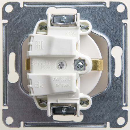 GLOSSA Розетка с заземлением перламутр в рамку Systeme Electric GSL000643