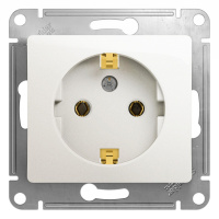 GLOSSA Розетка с заземлением перламутр в рамку Systeme Electric GSL000643