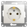 GLOSSA Розетка с заземлением перламутр в рамку Systeme Electric GSL000643