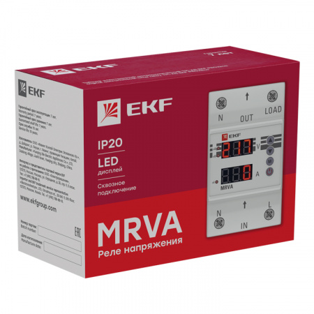 MRVA-40A Реле напряжения и тока с с дисплеем MRVA 40A EKF 