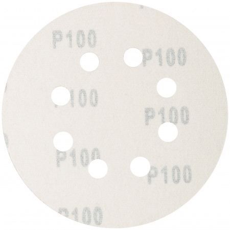 85-620 Круги абразивные шлифовальные перфорированные на ворсовой основе под ''липучку'' (Р100, 125 мм, 5шт), Profi CUTOP 